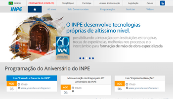 Imagem do Hotsite Aniversário INPE - 60 anos